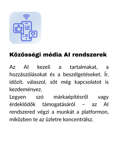 Közösségi média AI rendszer